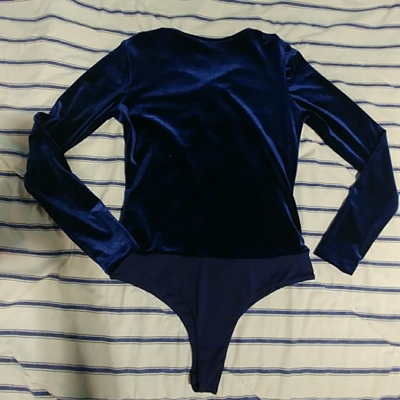 Midnight Blue Velvet Onesie - Picture 3 of 3
